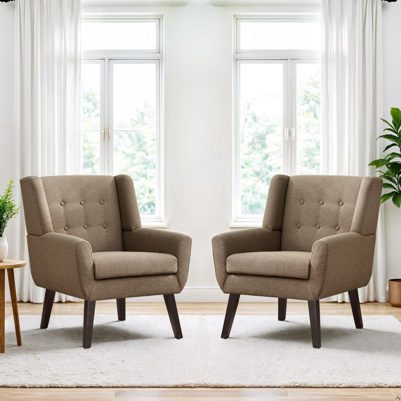 Upholstered Armchair, Brown