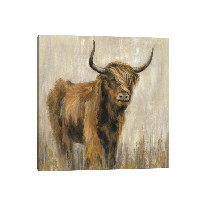 Highland Mountain Cow by Silvia Vassileva - Wrapped Canvas Print, 30.48 cm H x 30.48 cm W