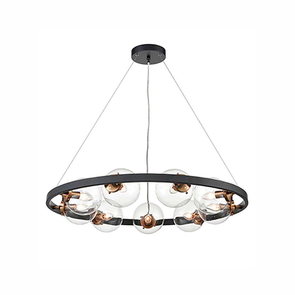 Leavenworth 9 - Light Waggon Wheel Chandelier