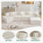 Modern Minimalist 140" L-Shape Couch ,No Assembly Required,Boucle,Modular Sofa-1091995247