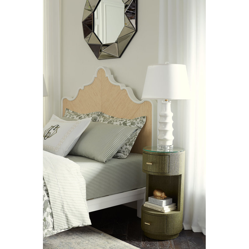 Aaron 2-Drawer End Table, Deep Olive
