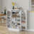 41" Kitchen Pantry Storage Cabinet, Freestanding Kitchen Cabinet with Double Doors, 5-Tier Shelf, 12 Spice Racks and Adjustable Shelves, White-78018540
