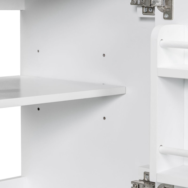 Meuble-lavabo de salle de bain sans lavabo, Blanc