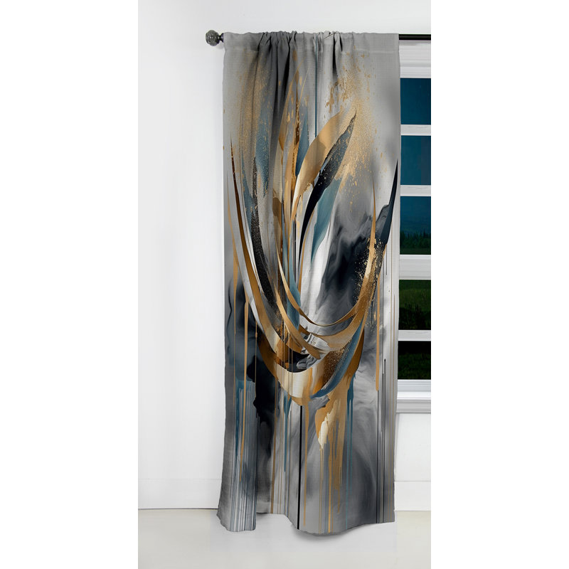 Caley - Rideau occultant Shapes Abstract - 1 panneau, L 52 po x L 90 po