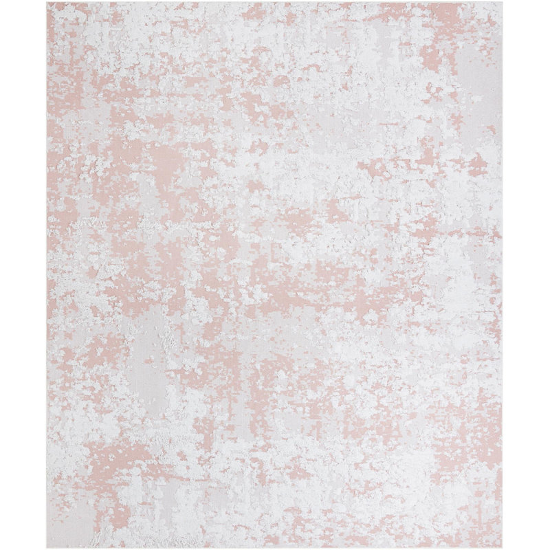 Cotton Abstract Indoor Rug, Rectangle 9'10" x 12'