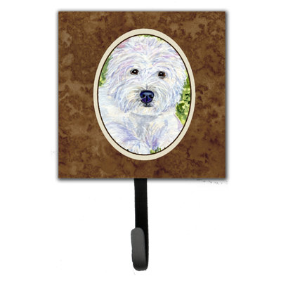 Porte-laisse westie et crochet mural