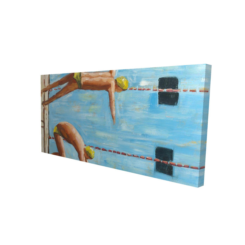 Swimmers - Beige Hobbies Canvas for Stylish Home Decor