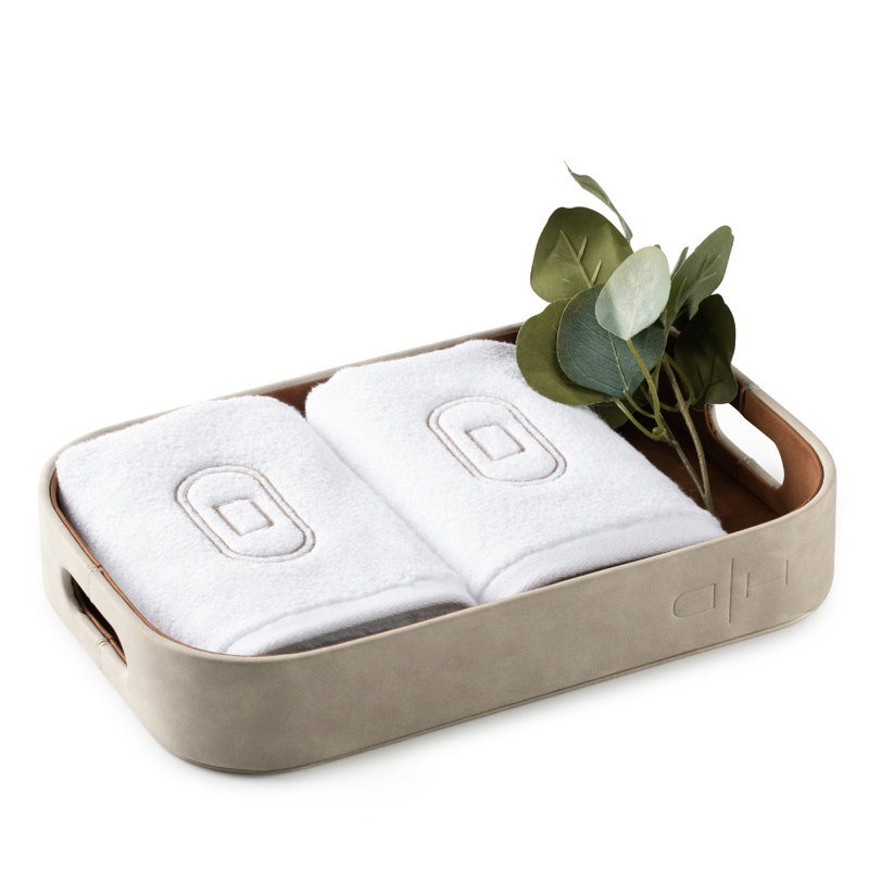 Suede Oval Monogram Gift Set-A, Letter T