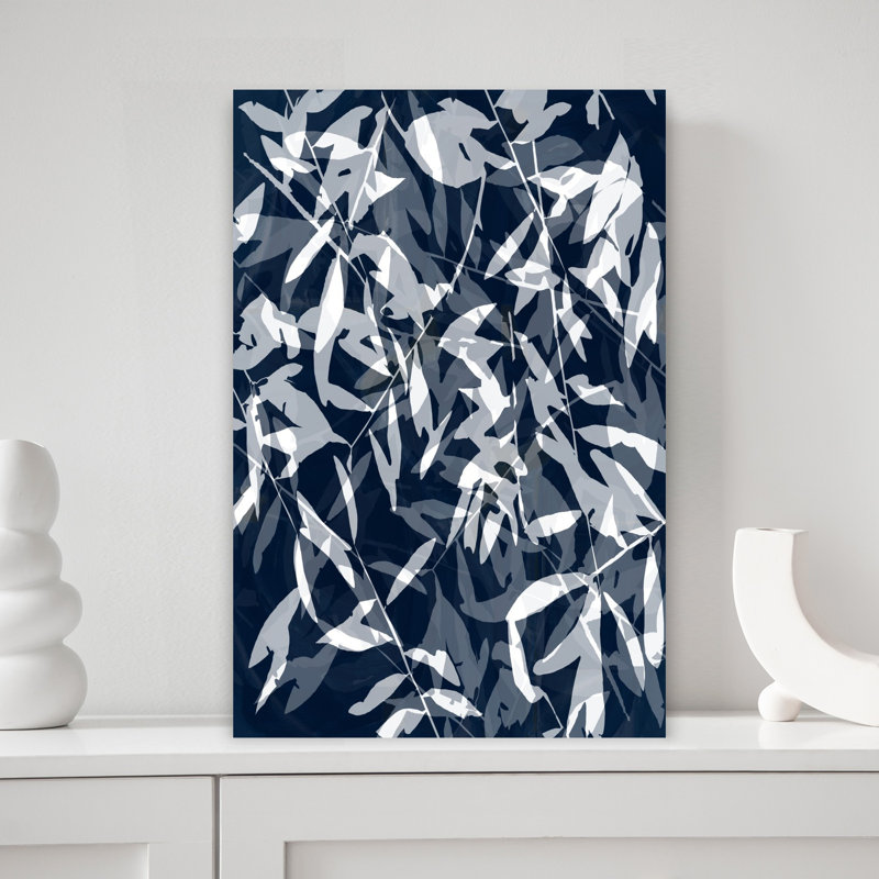 Art contemporain contemporain, arbre de bambou abstrait, H 18 po x l 12 po