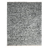Shadow Play Hand Knotted Wool Area Rug in Charcoal