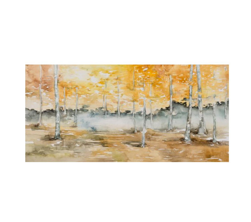Fall Scent Painting by Sara Brown, 30" H x 63" W, Glass Coat