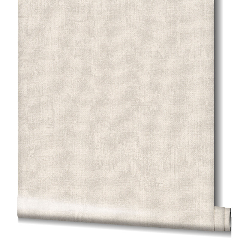 Loudoun Textured Weave Matte Non-pasted 10.05' x 53" Wallpaper Roll, Cream