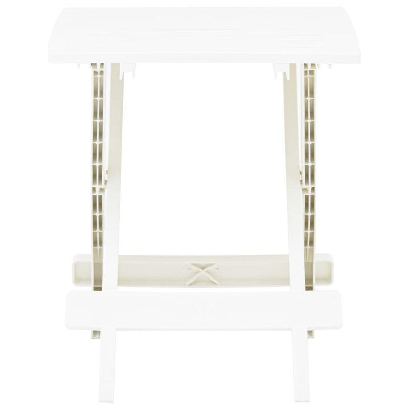Halimah Rectangular Folding Outdoor Side Table , 45cm cm W 43cm cm D, White