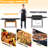 3-Burner High Pressure Propane Outdoor Stove with Removable Side Shelves and Windscreen