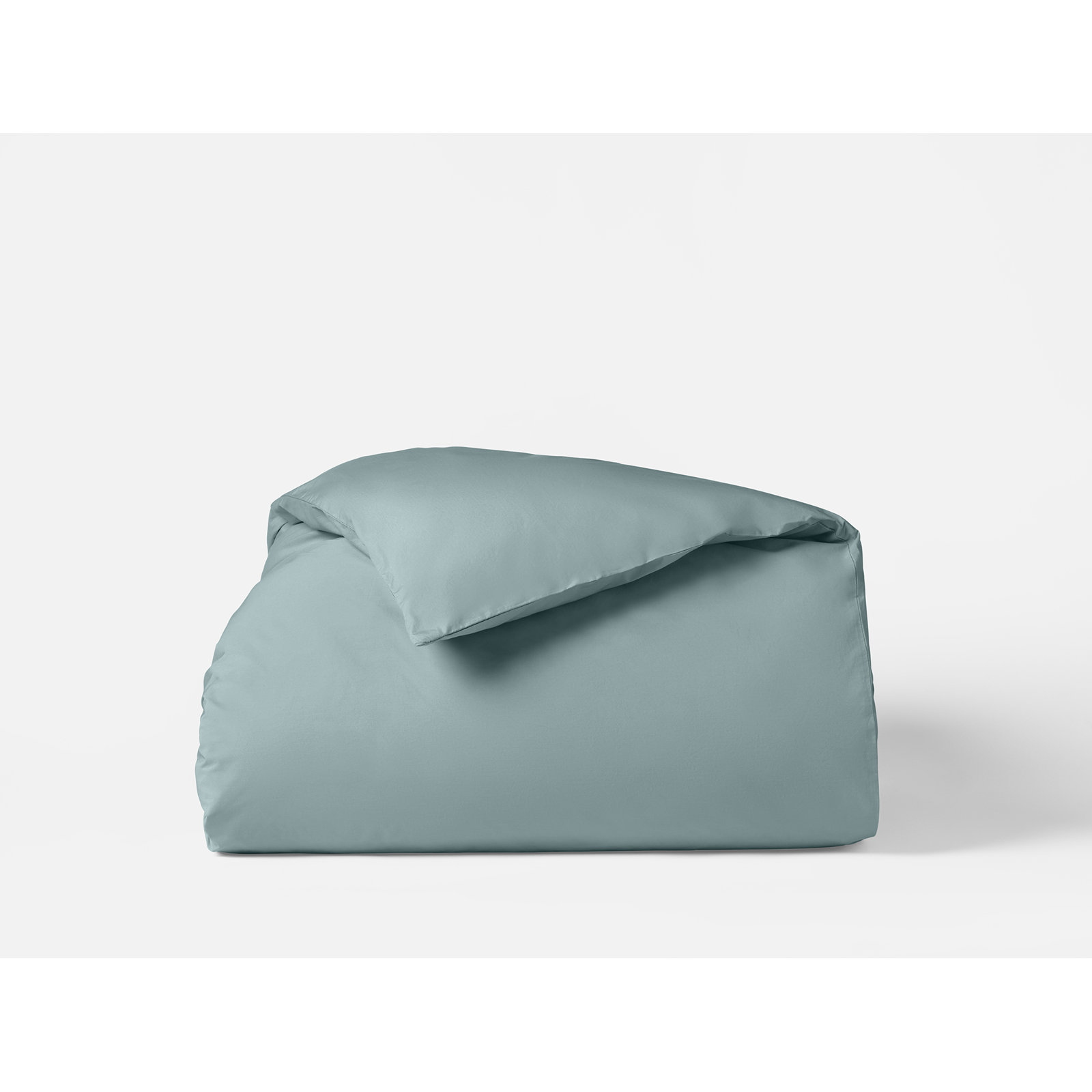 Cotton Percale Duvet Cover, Twin Duvet Cover, Pacific Blue