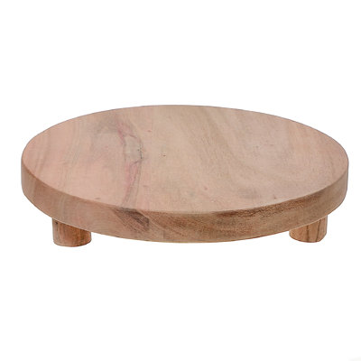 Table ronde en bois d'acacia