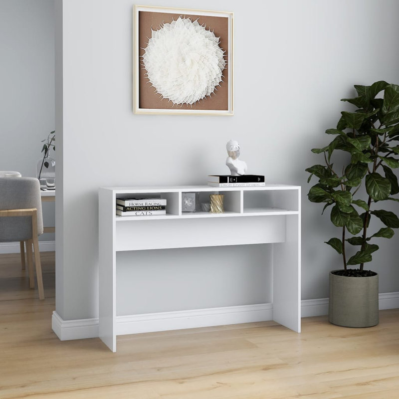 Console Table Engineered Wood 41.3X11.8X31.5 In, Gray Sonoma