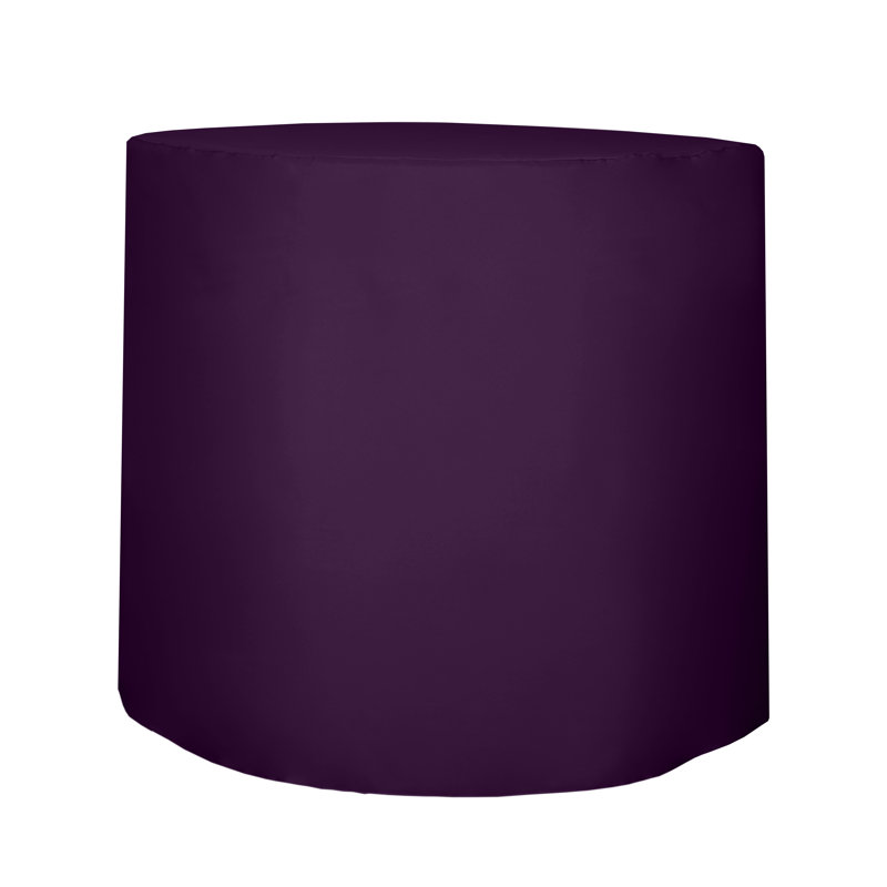 Javin Solid Color Round Tablecloth, Aubergine Eggplant, 10