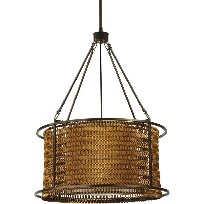 Greenbriar Oak 4 - Light Chandelier, 49" H x 24" W x 24" D