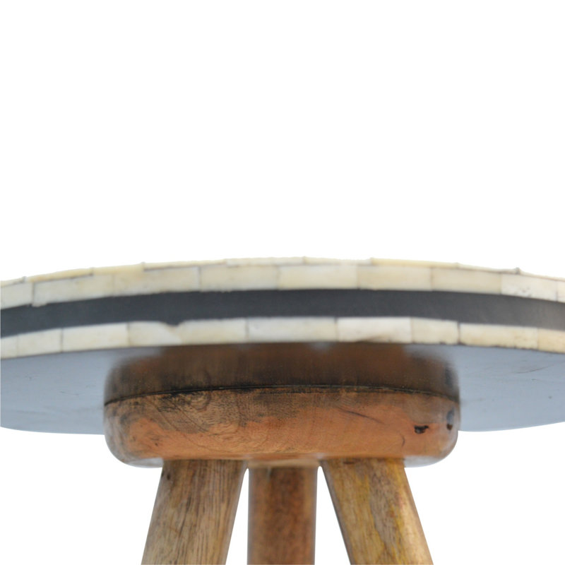 Bone Inlay Tripod Stool