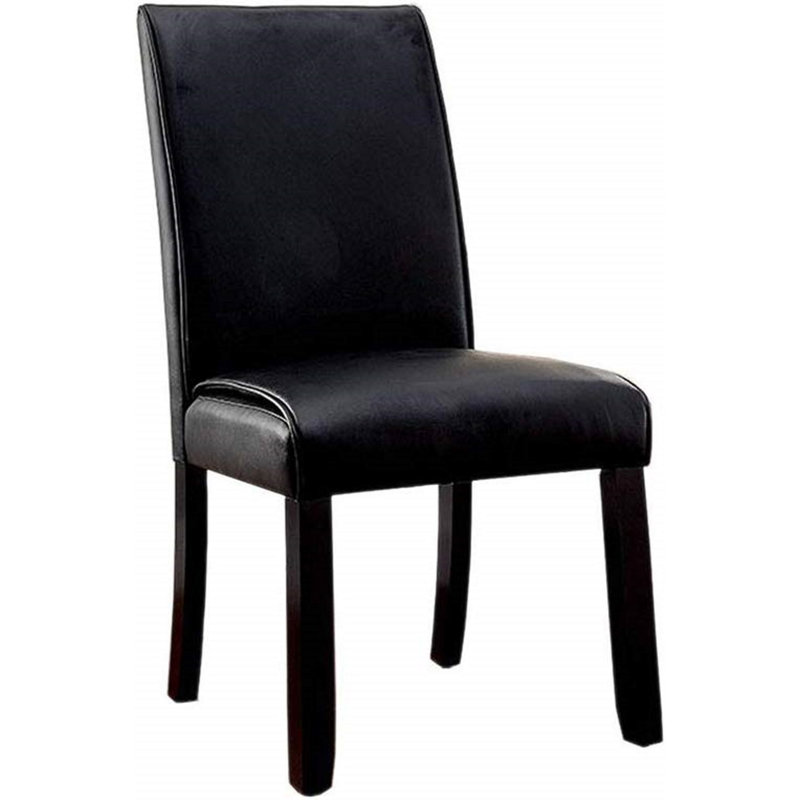 Chaise parsons rembourrée Bremer, Noir