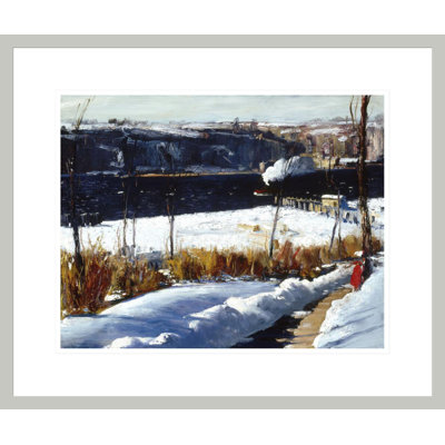Winter Afternoon Riverside Park New York City January 1909 by George Wesley Bellows -Framed Giclee Print