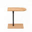 Table d'appoint à hauteur réglable en forme de C en bambou avec fentes - ovale + rectangulaire