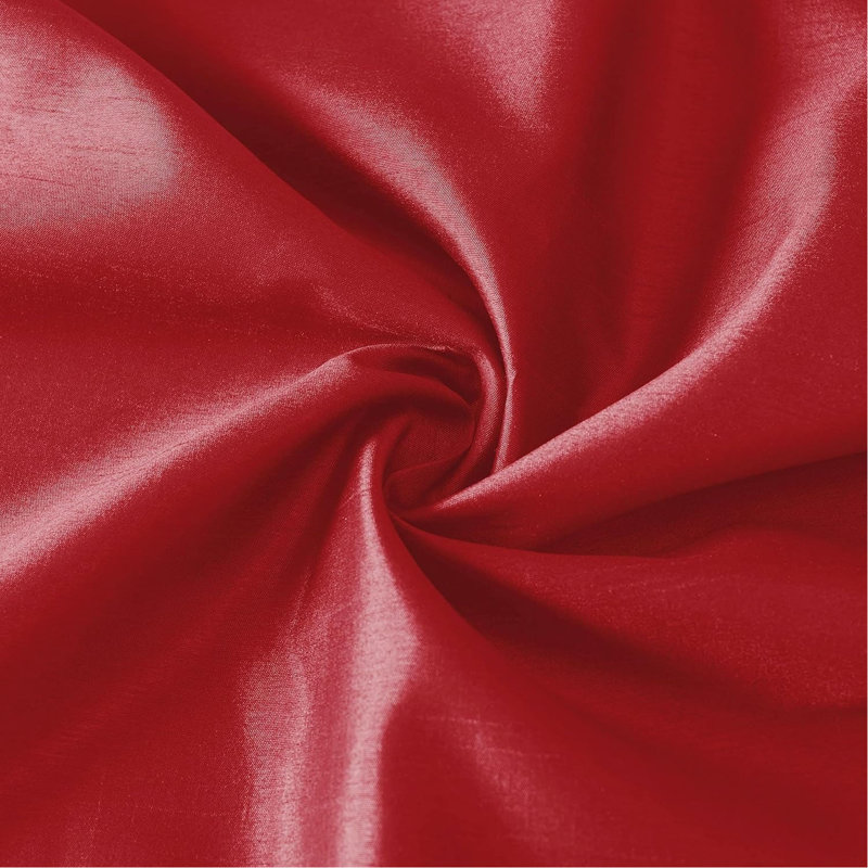 Luxury Semi-Sheer 3-Piece Linen Curtain Set With Delicate Sequin Embroidery – Elegant Valance & Tiers For Kitchen, Living Room, Or Bathroom – Romantic & Stylish Window Dressing Loved By Families， Red