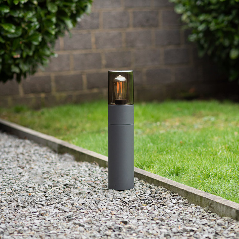 Daffodil Anthracite Metal Bollard Light, 50cm H x 11cm W x 11cm D