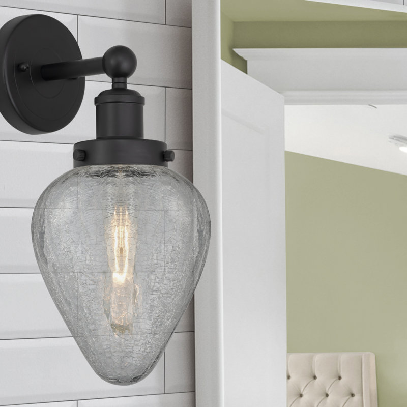 Carbonville Steel Armed Sconce, Matte Black