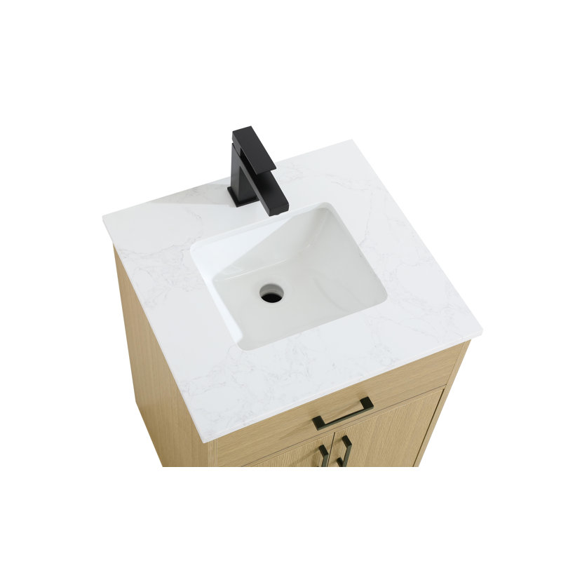 Meuble-lavabo simple 20 po Chandler, Brun miel