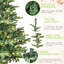 Arbre de vacances de 8 pi avec 500 lumières blanches chaudes, 1307 pointes de branches réalistes, support en bois décoratif pour la maison, décorations de Noël et décorations de base rustiques-139657192