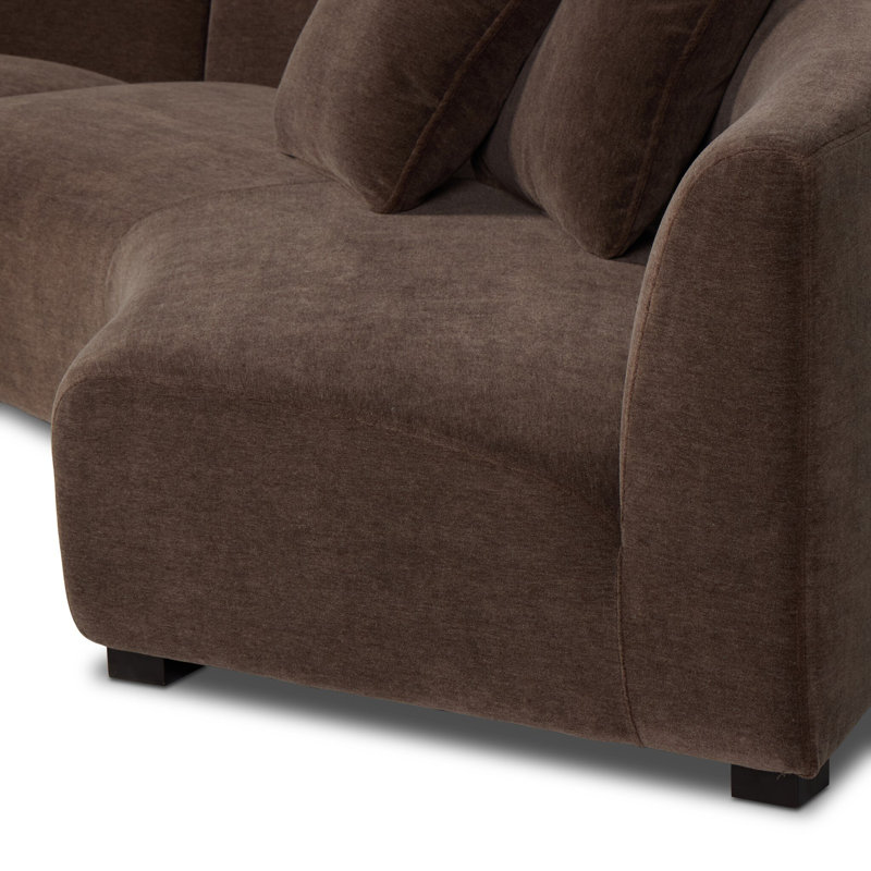Leia Upholstered Curved Sectional, 29" H x 176.5" W x 66.5" D