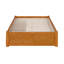 Grand lit plateforme en bois massif Concord avec pied de lit et tiroirs de rangement en caramel clair-126305384-126305383