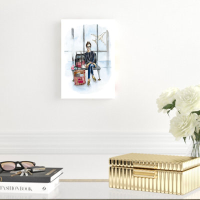 " Travel Girl " Painting Print
