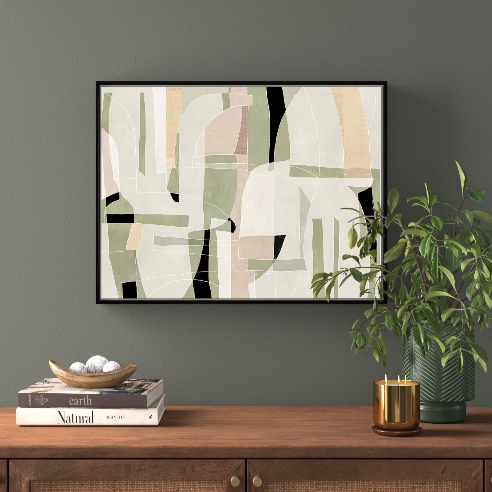 Sunny Barcelona - Floater Frame Canvas, Black, 25.5" W x 19.5" H