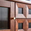 Meuble télé rétro avec armoire de rangement fermée-109146765