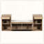 Banc de rangement tout-en-un avec coussin, compartiments, tiroirs et tablettes ouvertes, banc de rangement-129506416