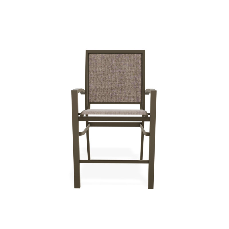 Tabouret de comptoir d'extérieur 26 po Kendall, Bois de plage, Fenouil Augustine Sunbrella®