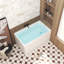 Baignoire autoportante de 47 po en acrylique, forme rectangulaire spacieuse, finition blanc brillant, trop-plein chromé et bonde escamotable certifiée CUPC