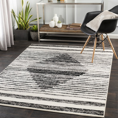 Tapis noir / gris Morton