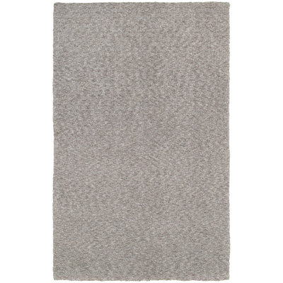 Heather Gray Plush Shag Area Rug