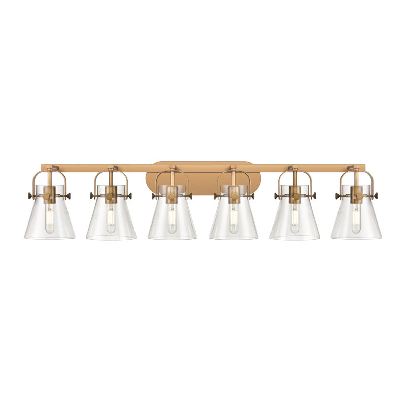 Slana 6 - Light Dimmable Vanity Light, Brushed Brass, Clear