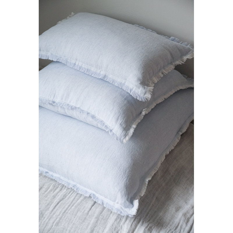 Luxe Lumbar Pillow Cover & Insert, Sky Blue, Down Blend