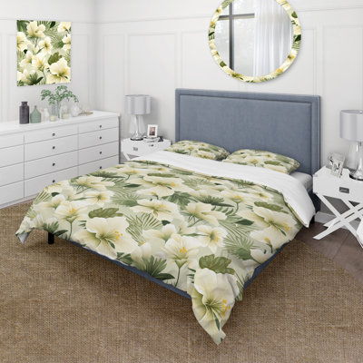 Tranquil Oasis Tropical Pattern I - Tropical Duvet Cover Set