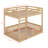 Full Over Full Wood Bunk Bed With Ladder Guardrails-505682076