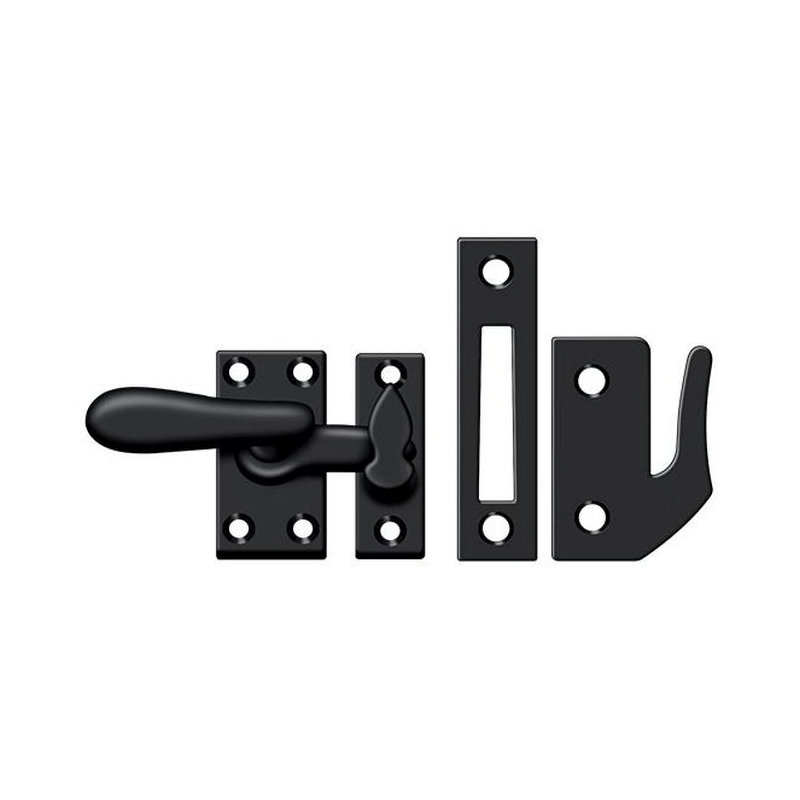 Serrure de fenêtre Deltana CF066U19, Noir, H 1,3 po x l 1,5 po x P 0,5 po