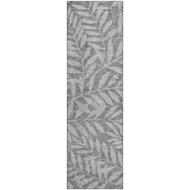 Premium Machine Washable Prisco Gray Rug, Runner 2'3" x 7'6"