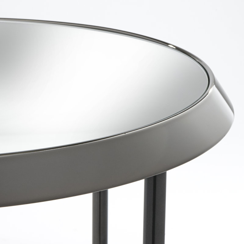 Hines Glass Top End Table