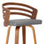 Swivel Upholstered Counter Stool with Solid Wood Frame-31454913-31454916